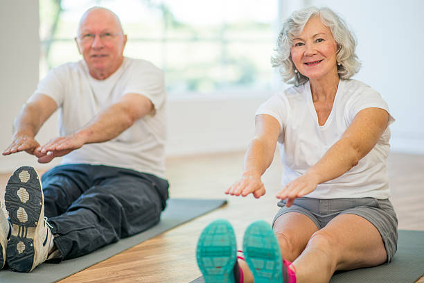 people doing yoga in shoes